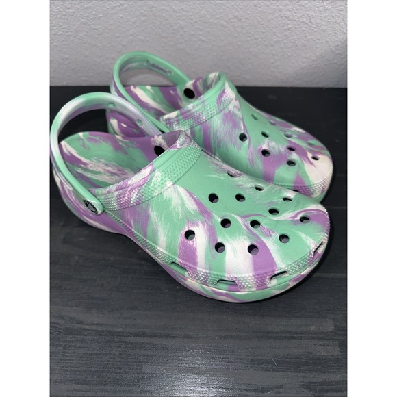 Crocs - W11- Women's Classic Platform Marbled Clog  - EUC - Picture 1 of 6
